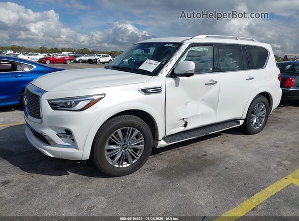 JN8AZ2AF9R9765424 2024 INFINITI QX80 White Vista tres cuartos delantera izquierda