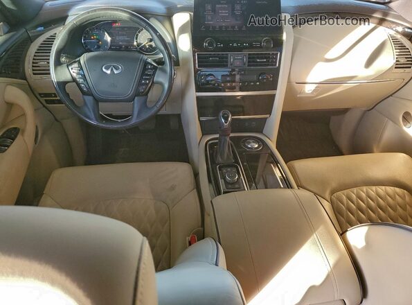 JN8AZ2BF4P9756917 2023 INFINITI QX80 White Widok deski rozdzielczej