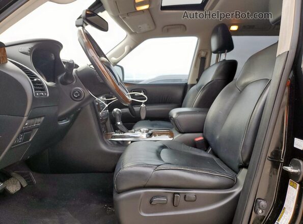 JN8AZ2NE3G9123487 2016 INFINITI QX80 Черный Вид салона спереди