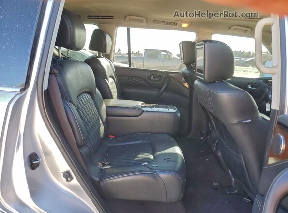 JN8AZ2NF2J9664580 2018 INFINITI QX80 Серебряный Вид задней части салона