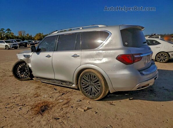 JN8AZ2NF2J9664580 2018 INFINITI QX80 Серебряный Задняя левая четверть