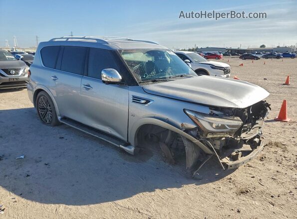 JN8AZ2NF2J9664580 2018 INFINITI QX80 Серебряный Передняя правая четверть