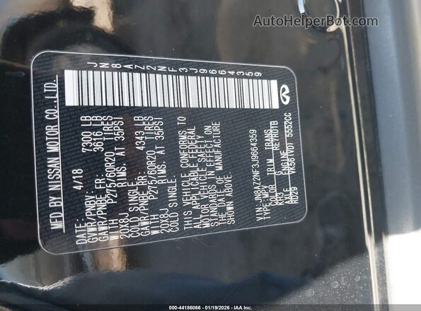 JN8AZ2NF3J9664359 2018 INFINITI QX80 Black Widok komory silnika