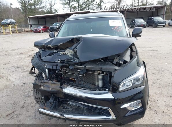 JN8AZ2NF5H9645189 2017 INFINITI QX80 Черный Вид задней части салона