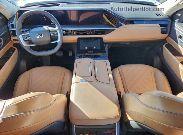 JN8AZ3BE6S9701357 2025 INFINITI QX80 White Widok deski rozdzielczej