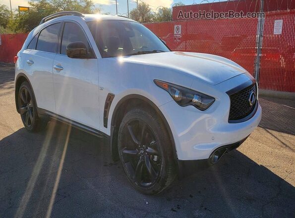 JN8CS1MW2HM411677 2017 INFINITI QX70 Белый Передняя левая четверть