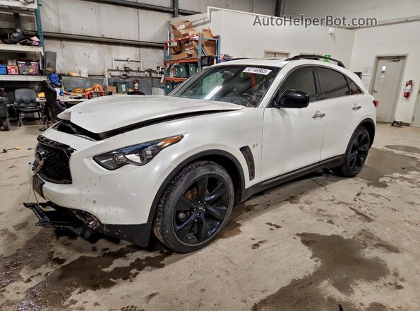 JN8CS1MW7HM412498 2017 INFINITI QX70 Белый Передняя левая четверть