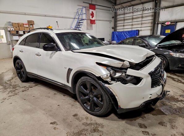 JN8CS1MW7HM412498 2017 INFINITI QX70 Белый Передняя правая четверть