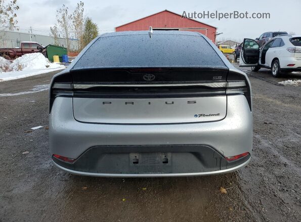 JTDACACU3P3008330 2023 TOYOTA PRIUS Silver Widok z tyłu