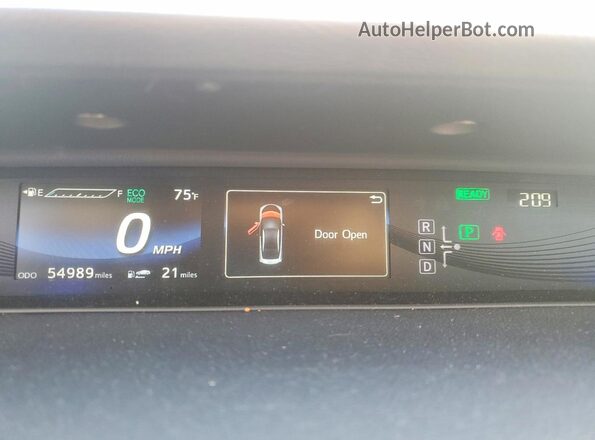 JTDBVRBD1HA003705 2017 TOYOTA MIRAI Red Widok zestawu wskaźników