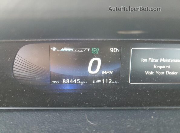 JTDBVRBDXJA005166 2018 TOYOTA MIRAI White Widok zestawu wskaźników
