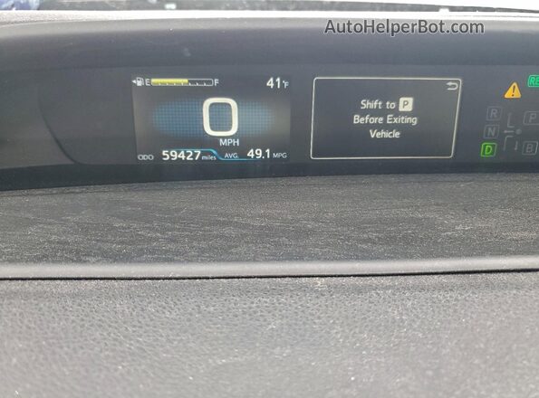 JTDKAMFU3M3152852 2021 TOYOTA PRIUS Черный Вид щитка приборов