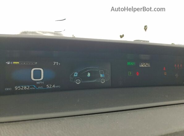 JTDKAMFU4M3144257 2021 TOYOTA PRIUS Серебряный Вид щитка приборов