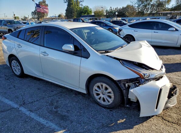 JTDKAMFU6M3133258 2021 TOYOTA PRIUS Белый Передняя правая четверть