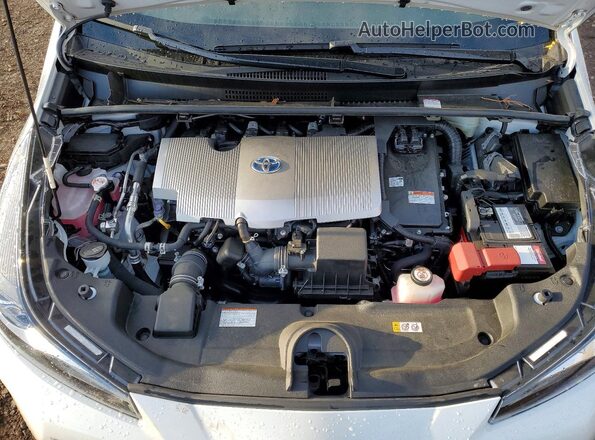 JTDKAMFU7M3134905 2021 TOYOTA PRIUS White Widok wnętrza z tyłu