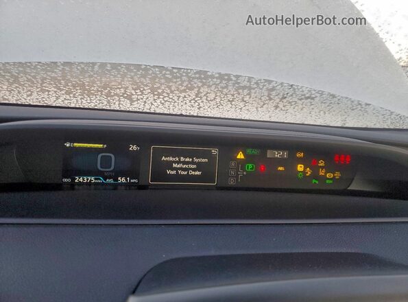 JTDKAMFU8M3127672 2021 TOYOTA PRIUS Белый Вид щитка приборов