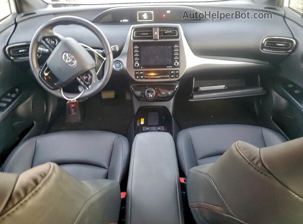 JTDKAMFU8M3127672 2021 TOYOTA PRIUS Белый Вид панели приборов