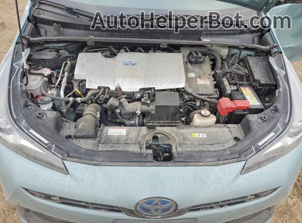 JTDKAMFUXM3150824 2021 TOYOTA PRIUS Бирюзовый Вид задней части салона