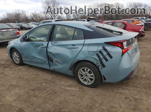 JTDKAMFUXM3150824 2021 TOYOTA PRIUS Бирюзовый Задняя левая четверть