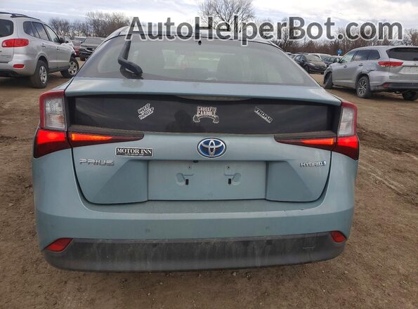 JTDKAMFUXM3150824 2021 TOYOTA PRIUS Бирюзовый Вид сзади