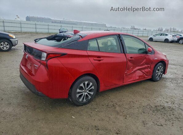 JTDL9RFU8K3008706 2019 TOYOTA PRIUS Red უკანა მარჯვენა
