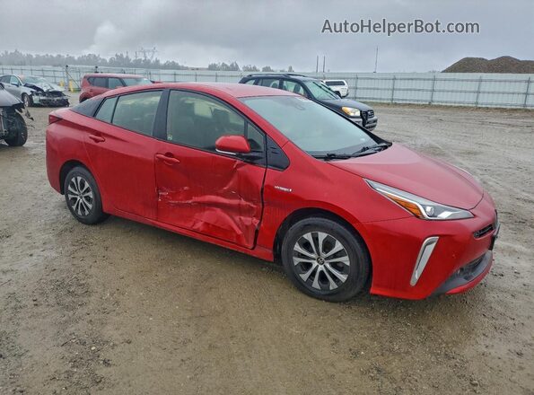 JTDL9RFU8K3008706 2019 TOYOTA PRIUS Red წინა მარჯვენა