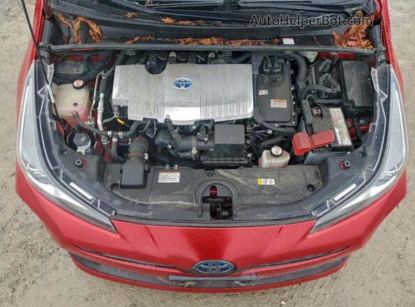 JTDL9RFU8K3008706 2019 TOYOTA PRIUS Red უკანა სალონის ხედი