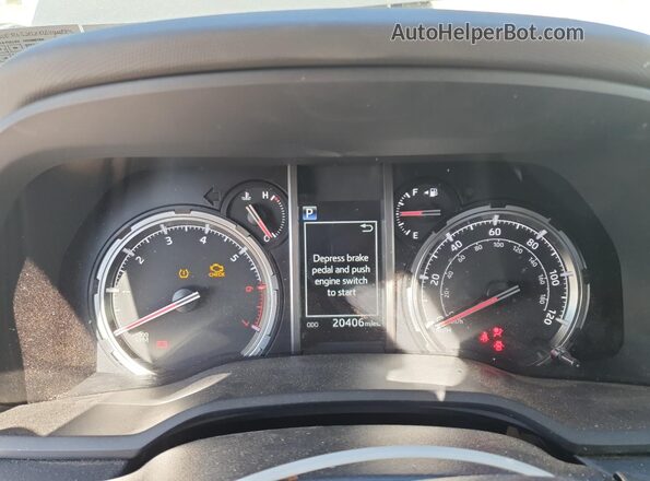 JTERU5JRXR6294874 2024 TOYOTA 4RUNNER Gray Widok zestawu wskaźników