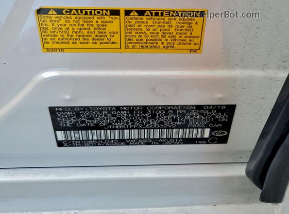 JTHB51FFXJ5003292 2018 LEXUS LS Белый Вид подкапотного пространства