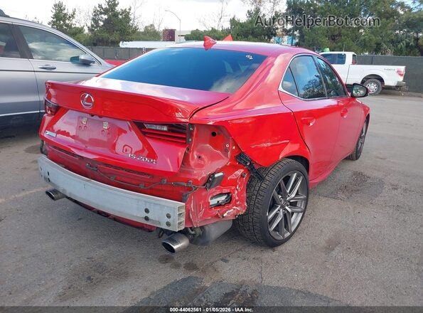 JTHBA1D22G5016381 2016 LEXUS IS 200T Red Widok z przodu