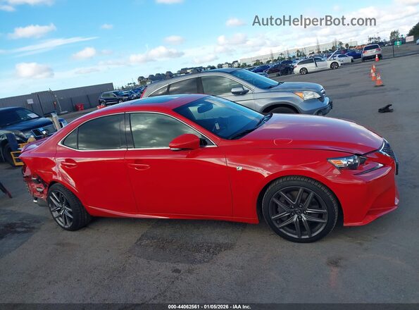 JTHBA1D22G5016381 2016 LEXUS IS 200T Red Widok wnętrza 360 stopni