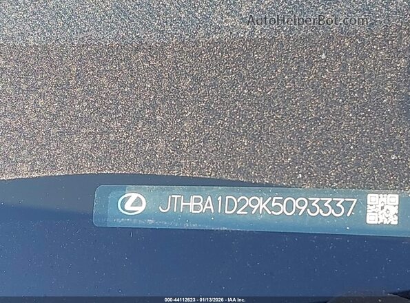 JTHBA1D29K5093337 2019 LEXUS IS 300 White Engine compartment view