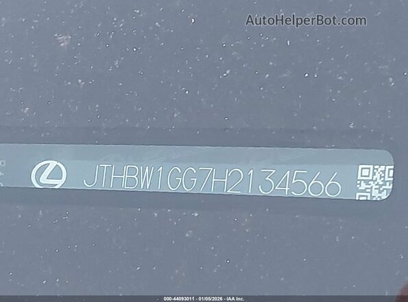 JTHBW1GG7H2134566 2017 LEXUS ES 300H Белый Вид подкапотного пространства