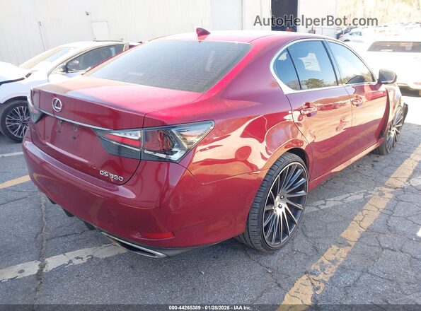 JTHBZ1BL7GA001063 2016 LEXUS GS 350 Red Rear right