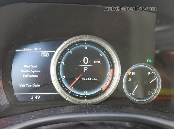 JTHCZ1BL3GA003767 2016 LEXUS GS Серебряный Вид щитка приборов
