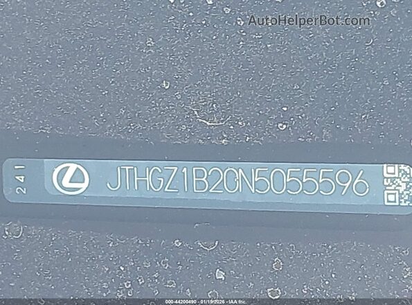 JTHGZ1B20N5055596 2022 LEXUS IS 350 Фиолетовый Вид подкапотного пространства