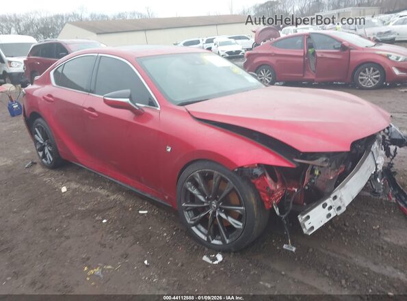 JTHGZ1B23N5053907 2022 LEXUS IS 350 Красный Передняя правая четверть