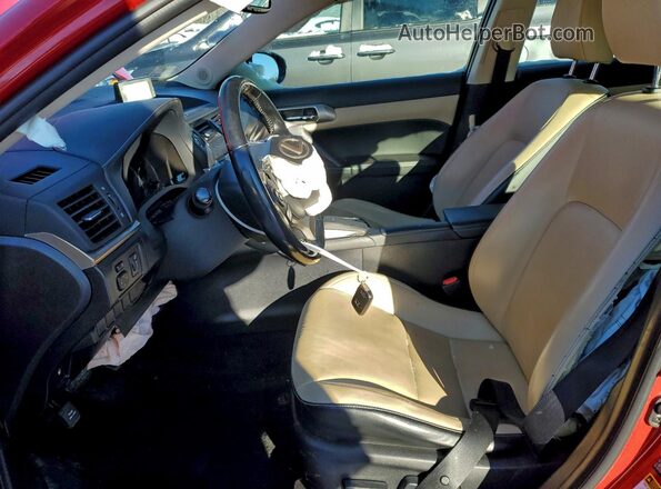 JTHKD5BH6H2292684 2017 LEXUS CT Red Widok wnętrza z przodu