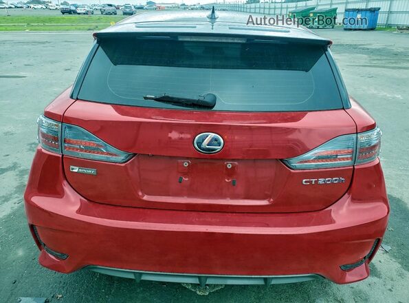 JTHKD5BHXG2265888 2016 LEXUS CT Красный Вид сзади