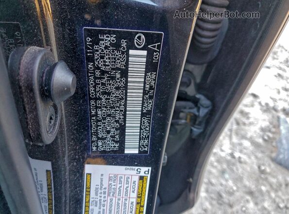 JTHP9JBH6L2021956 2020 LEXUS UX Черный Вид наклейки с VIN-кодом