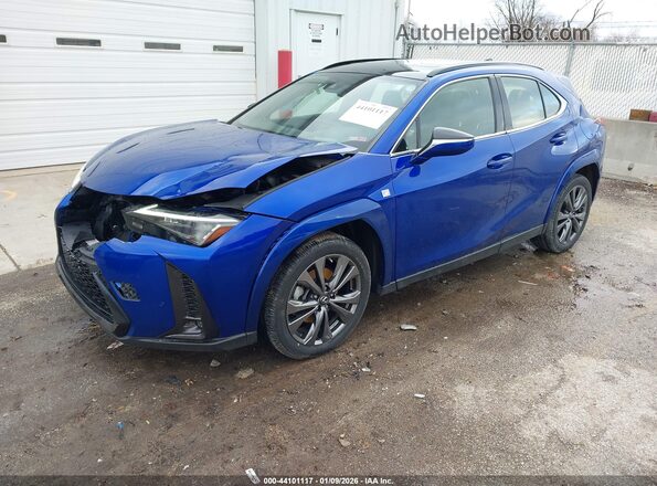 JTHR9JBH1P2067158 2023 LEXUS UX 250H Blue Առջևի ձախ երեք քառորդ տեսարան