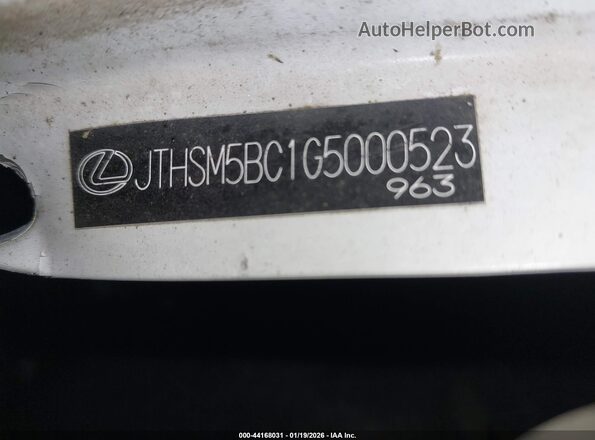 JTHSM5BC1G5000523 2016 LEXUS RC 300 White Vista del compartimento del motor