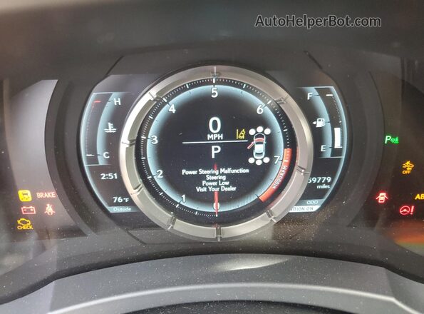 JTHSZ5BC2K5009399 2019 LEXUS RC White Widok zestawu wskaźników