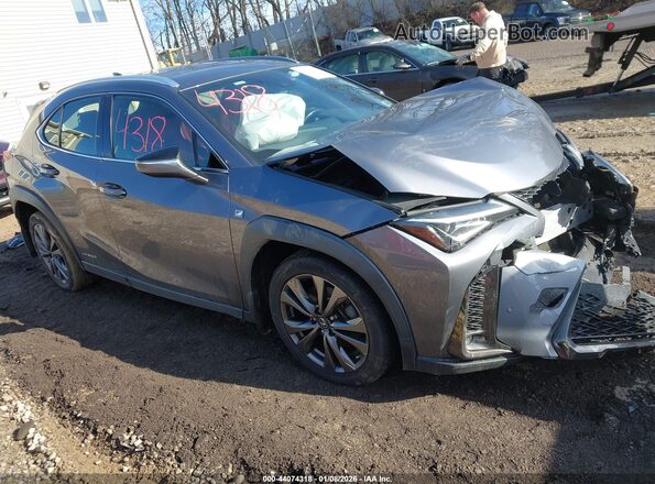 JTHU9JBH9K2000696 2019 LEXUS UX 250H Pewter Передняя правая четверть