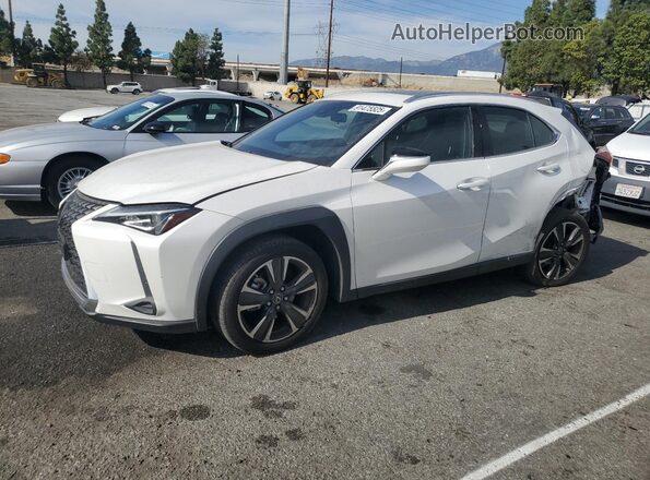 JTHX3JBH9L2022505 2020 LEXUS UX White Առջևի ձախ երեք քառորդ տեսարան