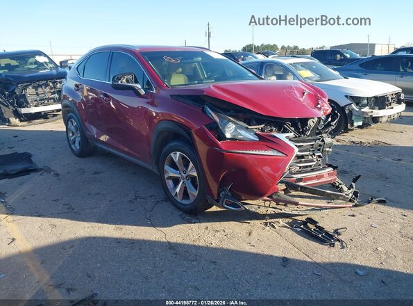 JTJBJRBZ3H2062396 2017 LEXUS NX 300H Красный Передняя правая четверть