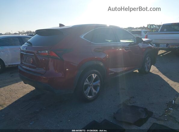 JTJBJRBZ3H2062396 2017 LEXUS NX 300H Красный Задняя правая четверть