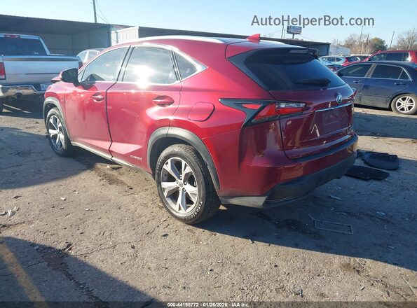 JTJBJRBZ3H2062396 2017 LEXUS NX 300H Красный Задняя левая четверть