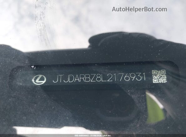 JTJDARBZ8L2176931 2020 LEXUS NX 300 Белый 