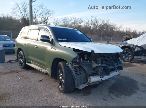 JTJHY7AX2K4289665 2019 LEXUS LX 570 Зеленый Передняя правая четверть